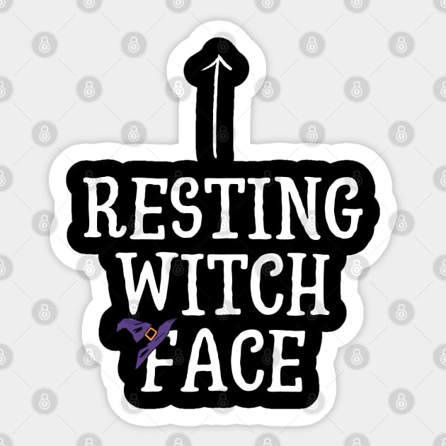 Resting Witch Facer with Witch Hat Sticker by Kahytal